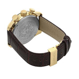 Versace V-Ray Chronograph Black Dial Brown Leather Strap Watch For Men - VEDB00318