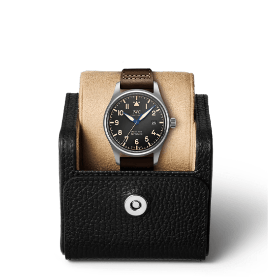 IWC Pilot's Watch Mark XVIII 40mm Black Dial Brown Leather Strap Watch for Men - IW327006