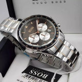 Hugo Boss Trophy Chronograph Grey Dial Two Tone Steel Strap Watch for Men - 1513634
