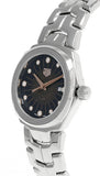 Tag Heuer Link Quartz Black Dial Silver Steel Strap Watch for Women - WBC131F.BA0649