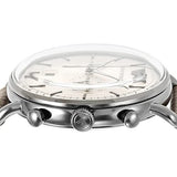 Emporio Armani Aviator Chronograph Grey Dial Beige Leather Strap Watch For Men - AR11107