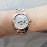 Tissot Le Locle Automatic Diamonds Mother of Pearl White Dial Two Tone Steel Strap Watch For Women - T006.207.22.116.00