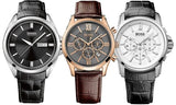 Hugo Boss Jet Chronograph Grey Dial Brown Leather Strap Watch for Men - 1513281