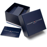 Tommy Hilfiger Jordan Chronograph Black Dial Silver Mesh Strap Watch For Men - 1792092