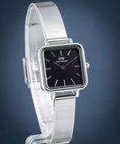 Daniel Wellington Quadro Studio Black Dial Silver Mesh Strap Watch For Women - DW00100522